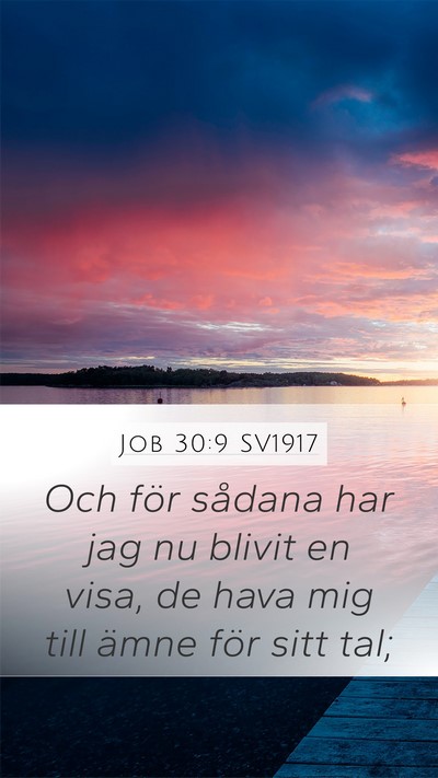 Job 30:9 SV1917 Bible Verse Image