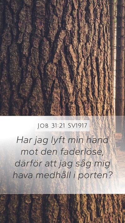 Job 31:21 SV1917 Bible Verse Image