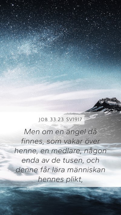 Job 33:23 SV1917 Bible Verse Image