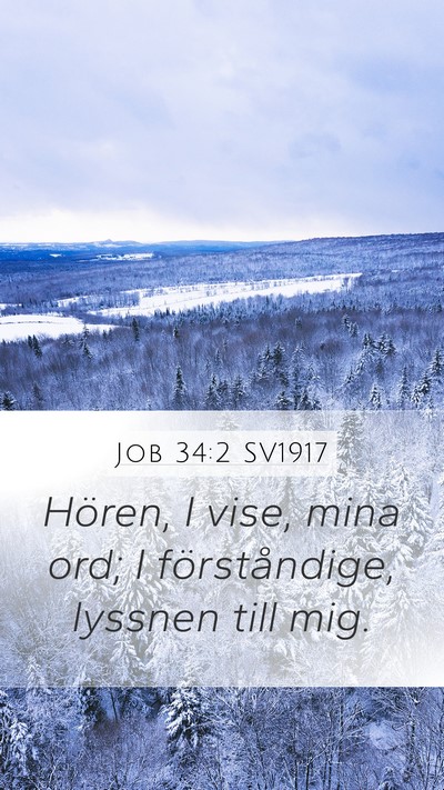 Job 34:2 SV1917 Bible Verse Image