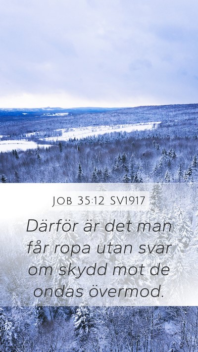 Job 35:12 SV1917 Bible Verse Image