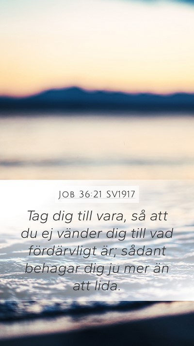 Job 36:21 SV1917 Bible Verse Image