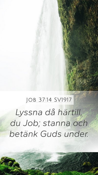 Job 37:14 SV1917 Bible Verse Image