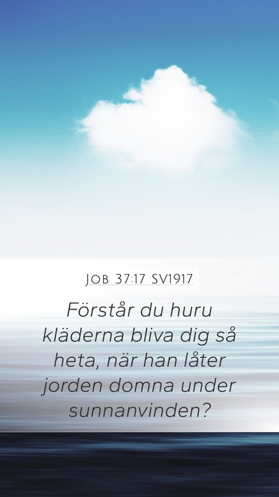 Job 37:17 SV1917 Bible Verse Image