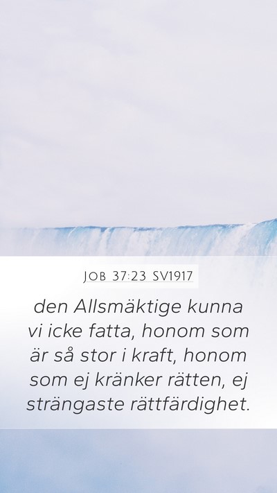 Job 37:23 SV1917 Bible Verse Image