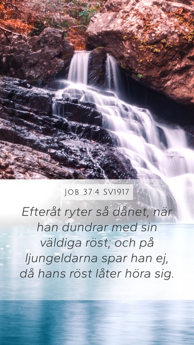 Job 37:4 SV1917 Bible Verse Image