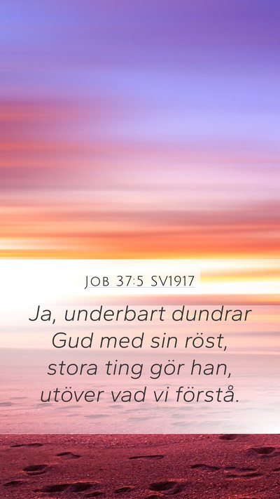 Job 37:5 SV1917 Bible Verse Image