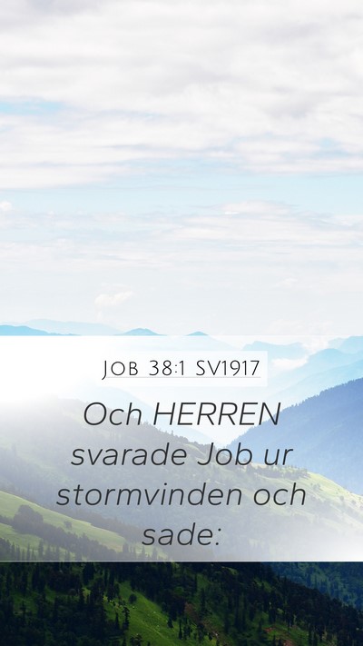 Job 38:1 SV1917 Bible Verse Image