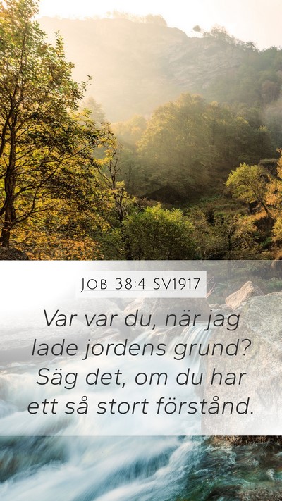 Job 38:4 SV1917 Bible Verse Image