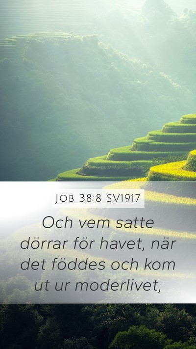 Job 38:8 SV1917 Bible Verse Image