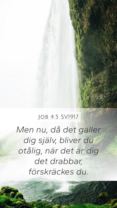 Job 4:5 SV1917 Bible Verse Image