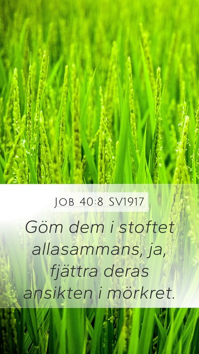 Job 40:8 SV1917 Bible Verse Image