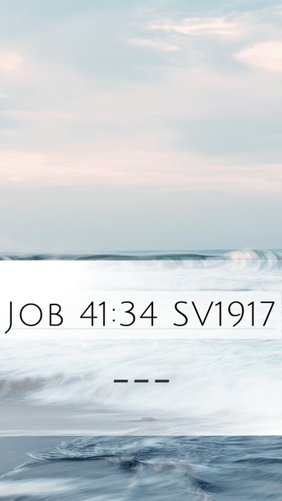 Job 41:34 SV1917 Bible Verse Image