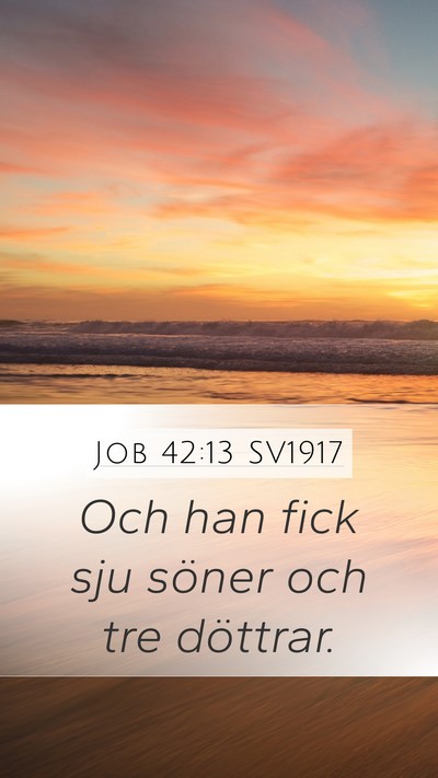 Job 42:13 SV1917 Bible Verse Image