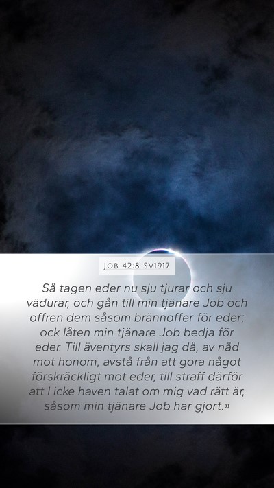 Job 42:8 SV1917 Bible Verse Image