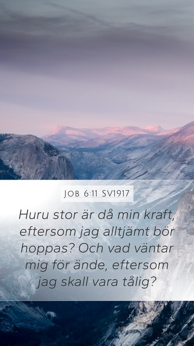 Job 6:11 SV1917 Bible Verse Image