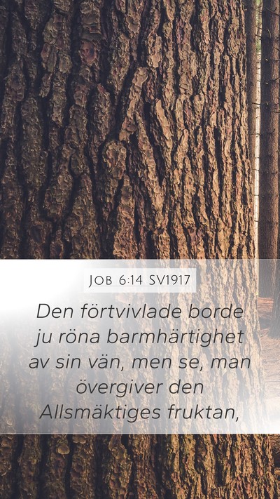 Job 6:14 SV1917 Bible Verse Image