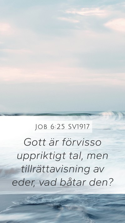 Job 6:25 SV1917 Mobile Phone Wallpaper - Gott är förvisso uppriktigt tal, men - Mobile Bible Verse Wallpaper