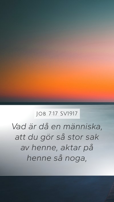 Job 7:17 SV1917 Bible Verse Image