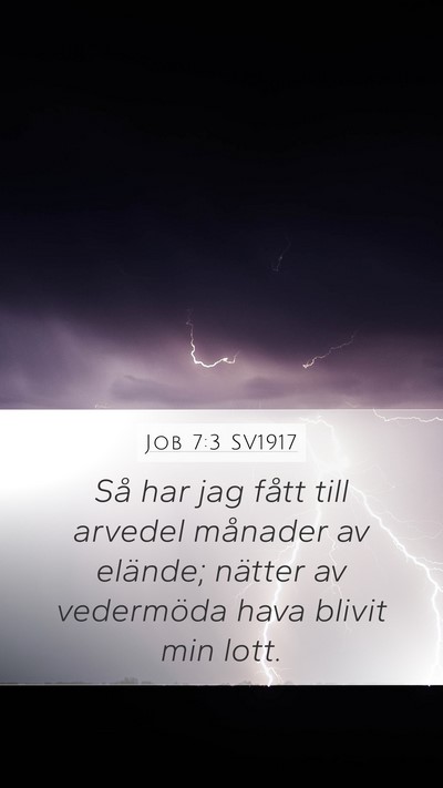 Job 7:3 SV1917 Bible Verse Image