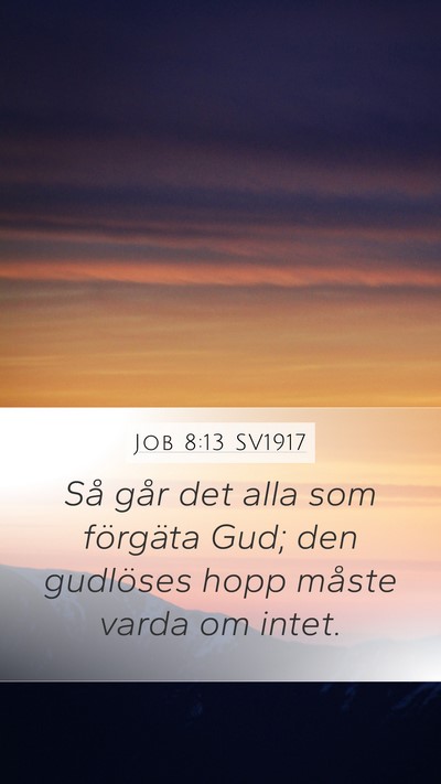 Job 8:13 SV1917 Bible Verse Image