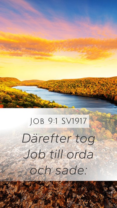 Job 9:1 SV1917 Mobile Phone Wallpaper - Därefter tog Job till orda och - Mobile Bible Verse Wallpaper