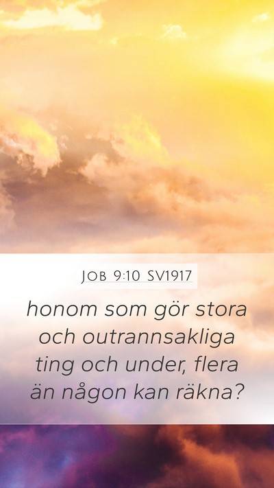 Job 9:10 SV1917 Bible Verse Image