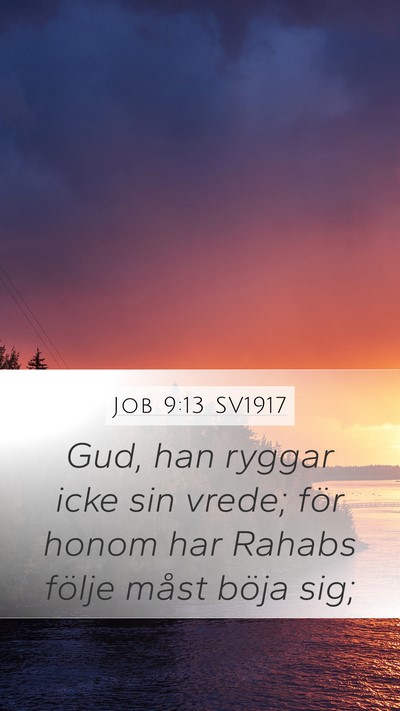 Job 9:13 SV1917 Bible Verse Image