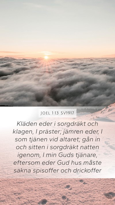 Joel 1:13 SV1917 Bible Verse Image
