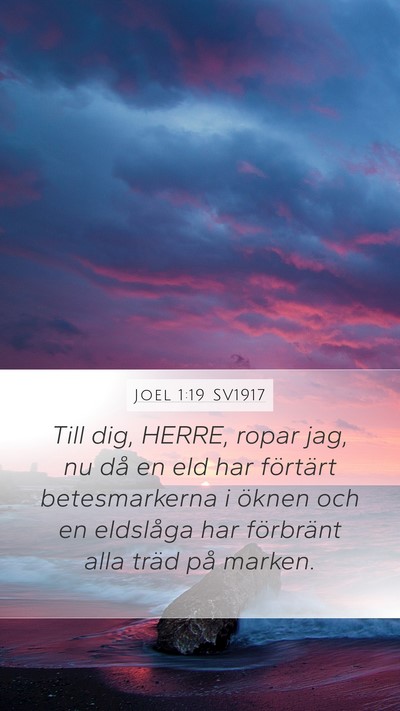 Joel 1:19 SV1917 Bible Verse Image