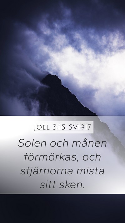 Joel 3:15 SV1917 Bible Verse Image