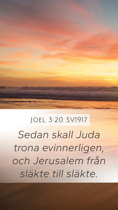 Joel 3:20 SV1917 Bible Verse Image