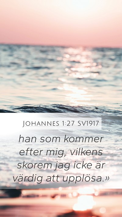 Johannes 1:27 SV1917 Bible Verse Image