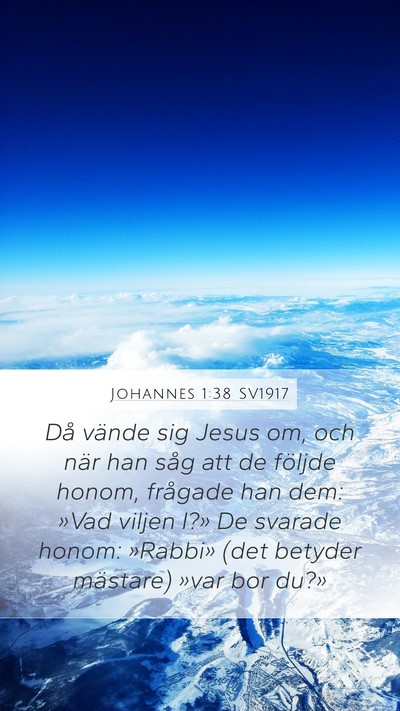 Johannes 1:38 SV1917 Bible Verse Image