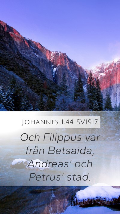 Johannes 1:44 SV1917 Bible Verse Image