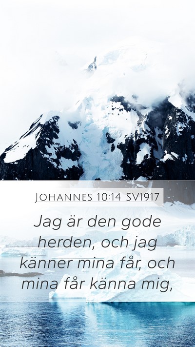 Johannes 10:14 SV1917 Bible Verse Image