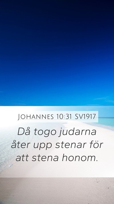 Johannes 10:31 SV1917 Bible Verse Image