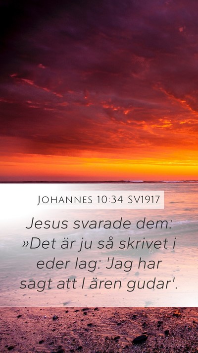 Johannes 10:34 SV1917 Bible Verse Image