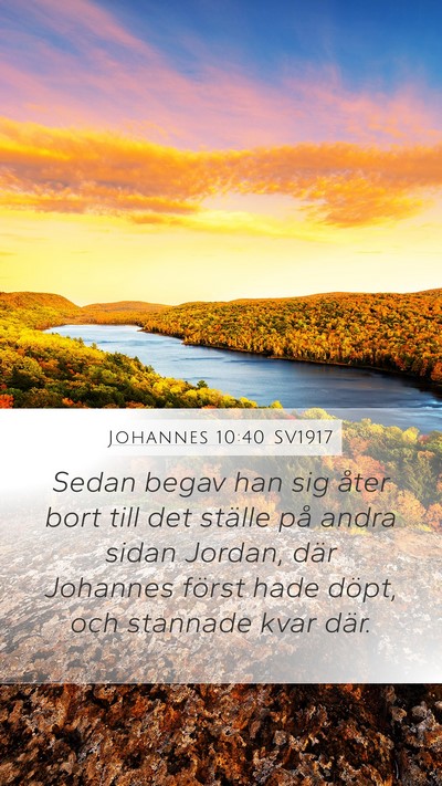 Johannes 10:40 SV1917 Bible Verse Image