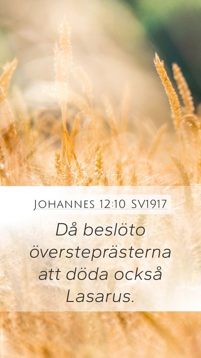 Johannes 12:10 SV1917 Bible Verse Image