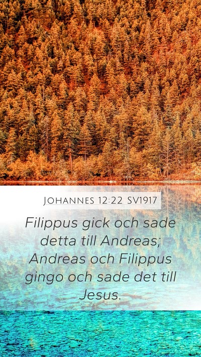 Johannes 12:22 SV1917 Bible Verse Image