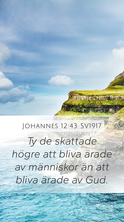Johannes 12:43 SV1917 Bible Verse Image