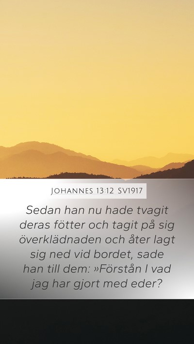 Johannes 13:12 SV1917 Bible Verse Image