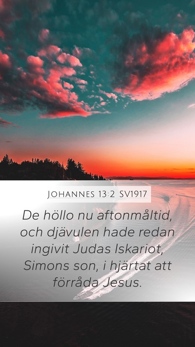 Johannes 13:2 SV1917 Bible Verse Image