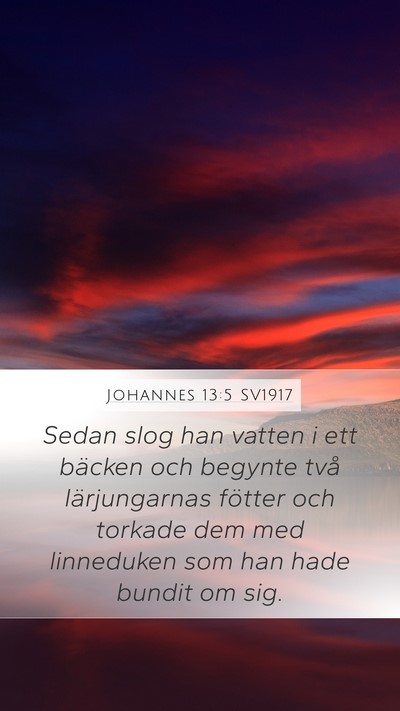 Johannes 13:5 SV1917 Bible Verse Image