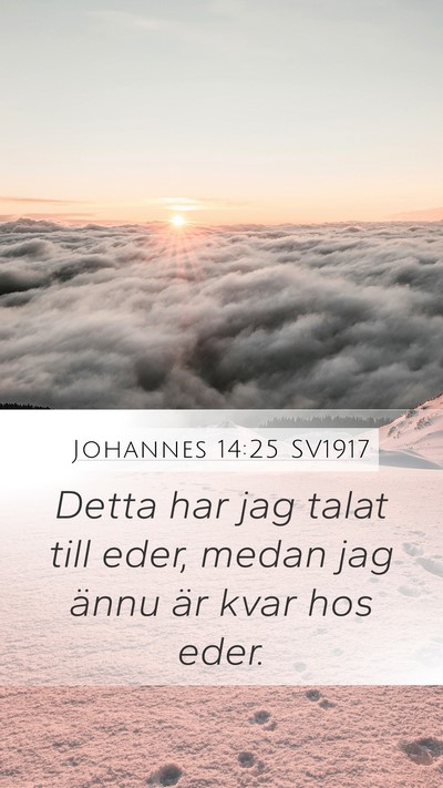 Johannes 14:25 SV1917 Mobile Phone Wallpaper - Detta har jag talat till eder, medan jag ännu - Mobile Bible Verse Wallpaper