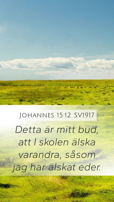 Johannes 15:12 SV1917 Bible Verse Image