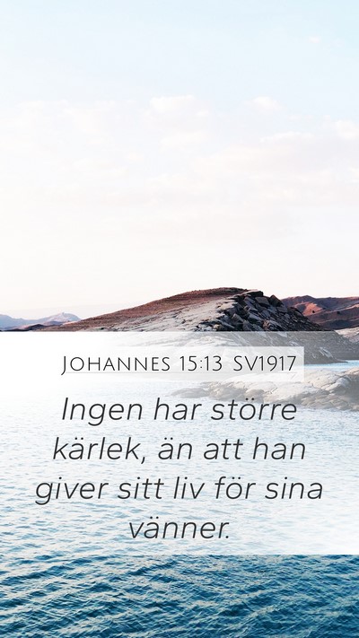 Johannes 15:13 SV1917 Bible Verse Image