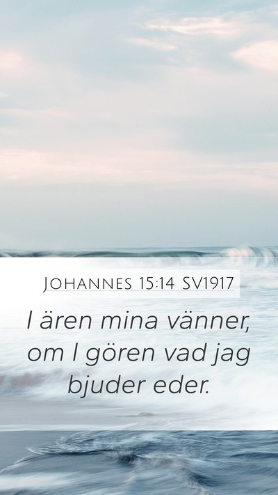 Johannes 15:14 SV1917 Bible Verse Image