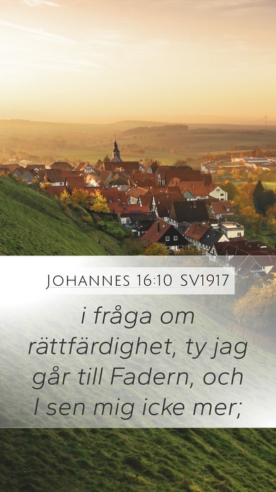 Johannes 16:10 SV1917 Bible Verse Image